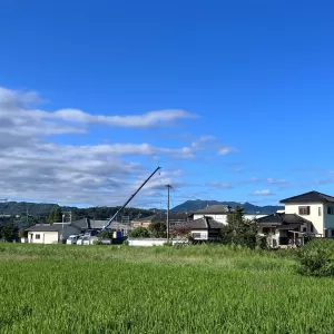 秋晴れの上棟のサムネイル